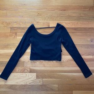 Black Long-sleeve Shirt with Fun Back!